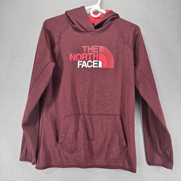 The North Face Women's Hoodie, Activewear, Maroon/Pink, Thumb Slits, Pouch, LG - Picture 1 of 5